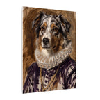 Australian Shepherd Renaissance Royal canvas print by Tritan, side