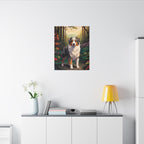 Australian Shepherd Stained Glass canvas print by Tritan, desk wall