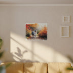 Australian Shepherd Watercolor canvas print by Tritan, sofa wall