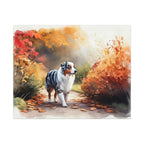 Australian Shepherd Watercolor canvas print by Tritan, front