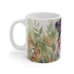 Australian Shepherd Watercolor ceramic mug by Tritan, left handle