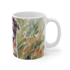 Australian Shepherd Watercolor ceramic mug by Tritan, right handle