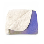 Australian Shepherd Watercolor sherpa blanket by Tritan, folded