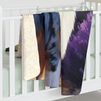 Australian Shepherd Watercolor Lavender Fields Throw Blanket | Premium Dog Prints | Tritan