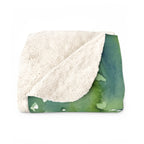Australian Shepherd Watercolor sherpa blanket by Tritan, folded