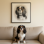 Cavalier King Charles Spaniel Watercolor Canvas Art Print | Dog Lover Gift | Pet Wall Decor | Cavalier Mom Home Decor