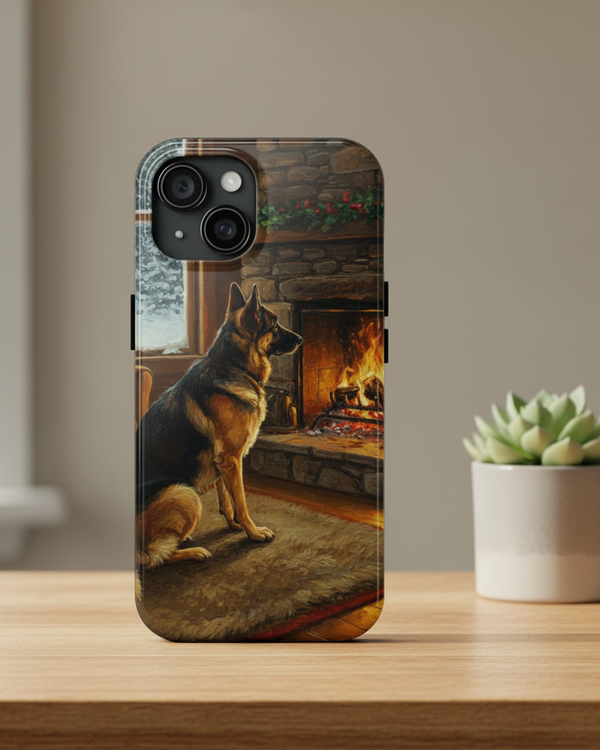 Acrylic German Shepherd - Winter Hearth | Tough Phone Case