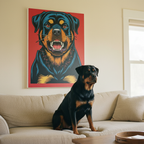Comic Book Rottweiler Canvas — Bold Dog Wall Art