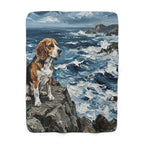 Beagle Acrylic sherpa blanket by Tritan, front