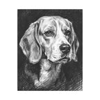 Beagle Charcoal canvas print by Tritan, front