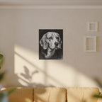 Beagle Charcoal canvas print by Tritan, sofa wall