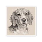 Beagle Graphite die-cut magnet by Tritan, front
