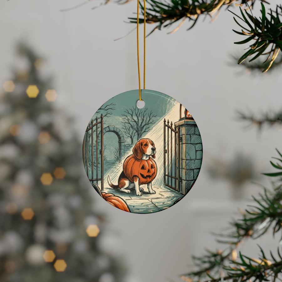 Beagle Halloween Poster ceramic ornament by Tritan, context