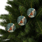 Beagle Halloween Poster ceramic ornament by Tritan, set