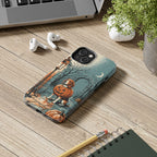 Beagle Halloween tough phone case by Tritan, on a desk