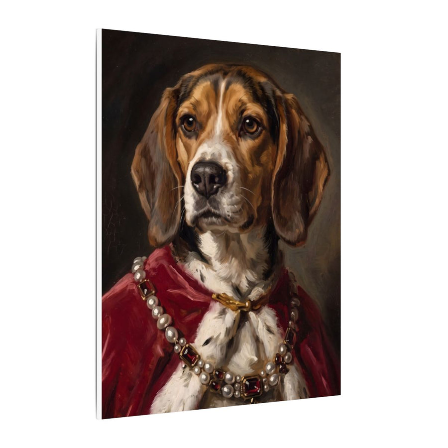 Beagle Kings & Queens canvas print by Tritan, side