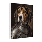 Beagle Medieval Knight Portrait Canvas Wall Art, Regal Dog Painting, Beagle Lover Gift, Stretched Canvas
