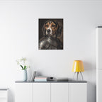 Beagle Medieval Knight canvas print by Tritan, desk wall