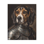 Beagle Medieval Knight canvas print by Tritan, front