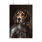 Beagle Medieval Knight matte poster print by Tritan, front
