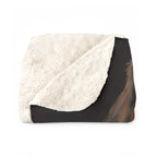 Beagle Medieval Knight sherpa blanket by Tritan, folded