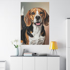Beagle Oil Portrait canvas print by Tritan, desk wall