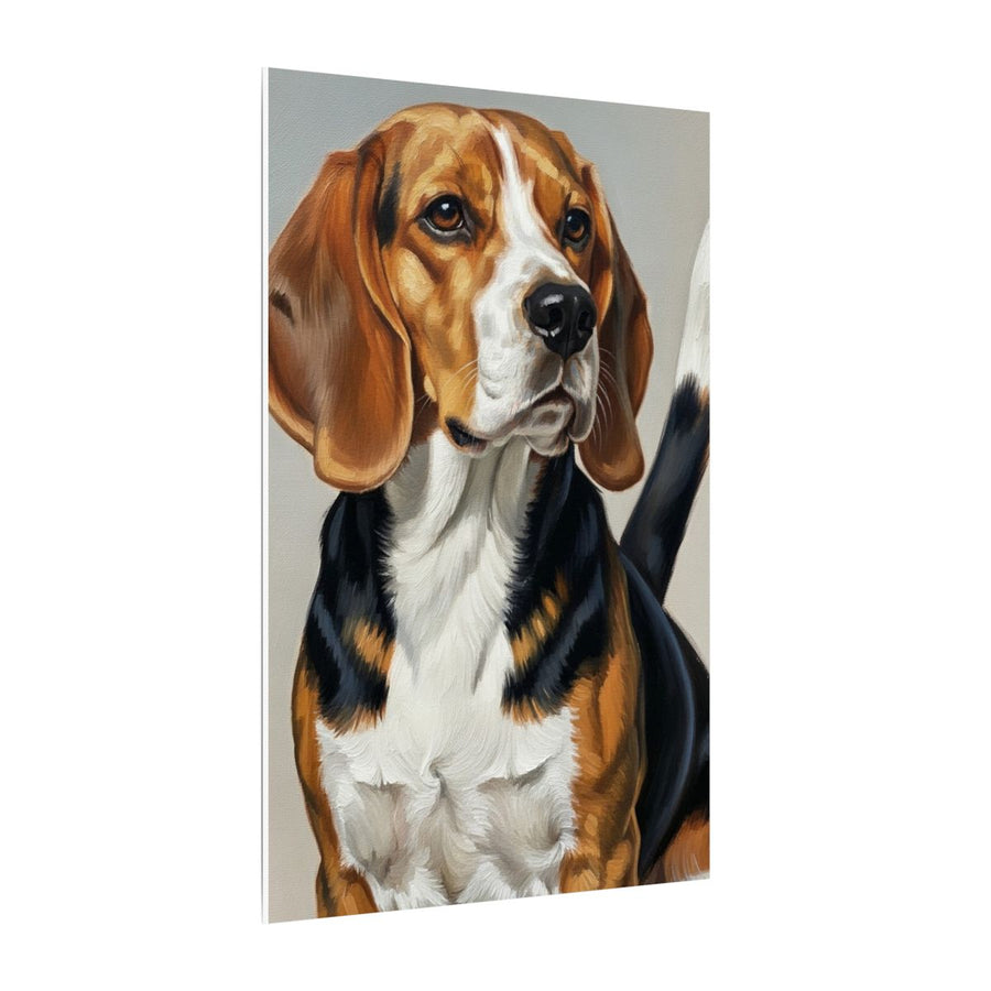 Beagle Oil Portrait canvas print by Tritan, side