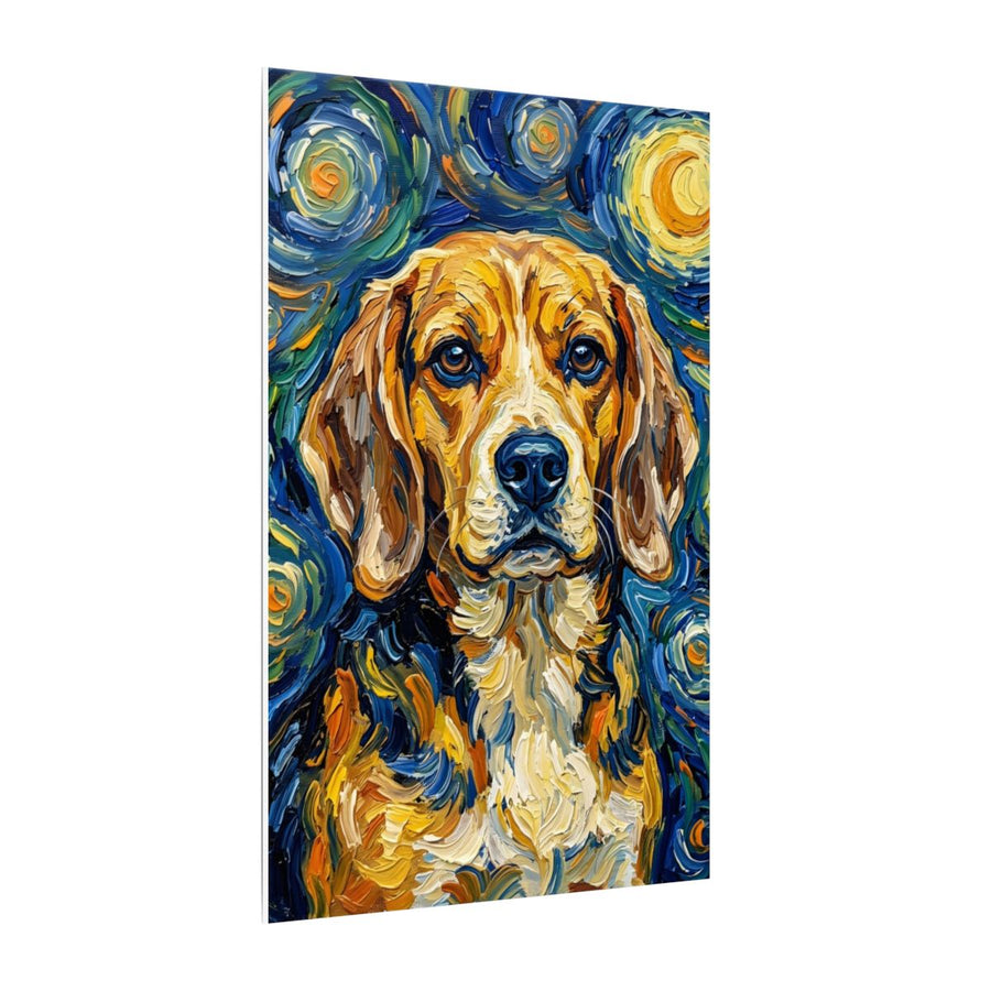 Beagle Post-Impressionist canvas print by Tritan, side