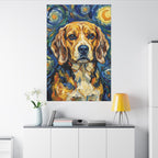 Beagle Post-Impressionist canvas print by Tritan, desk wall