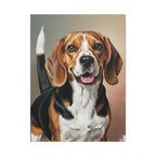 Beagle Oil Portrait Canvas Wall Art, Dog Lover Gift, Pet Decor, Stretched Canvas Print. Ideal for Beagle Moms & Dads.