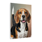 Beagle Oil Portrait Canvas Wall Art, Dog Lover Gift, Pet Decor, Stretched Canvas Print. Ideal for Beagle Moms & Dads.