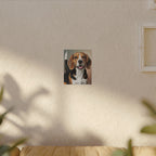 Beagle Oil Portrait Canvas Wall Art, Dog Lover Gift, Pet Decor, Stretched Canvas Print. Ideal for Beagle Moms & Dads.