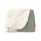 Beagle Oil Portrait sherpa blanket by Tritan, folded