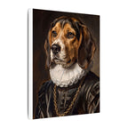 Beagle Renaissance Royal Portrait Canvas Wall Art, Regal Dog Painting, Beagle Lover Gift, Stretched Canvas