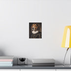 Beagle Renaissance Royal Portrait Canvas Wall Art, Regal Dog Painting, Beagle Lover Gift, Stretched Canvas