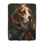 Beagle Renaissance Royal Portrait Regal Throw Blanket | Premium Dog Prints | Tritan