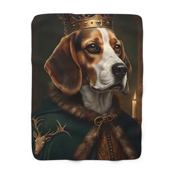 Beagle Renaissance Royal Portrait Regal Throw Blanket | Premium Dog Prints | Tritan