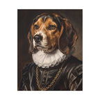 Beagle Renaissance Royal canvas print by Tritan, front