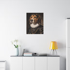 Beagle Renaissance Royal canvas print by Tritan, desk wall