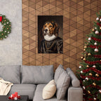 Beagle Renaissance Royal matte poster print by Tritan, framed on wall