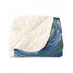 Beagle Post-Impressionist sherpa blanket by Tritan, folded