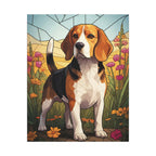 Beagle Stained Glass canvas print by Tritan, front