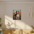 Beagle Stained Glass canvas print by Tritan, sofa wall