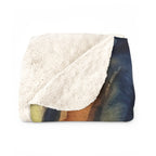 Beagle Watercolor sherpa blanket by Tritan, folded