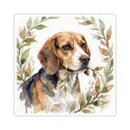 Beagle Watercolor vinyl sticker by Tritan, front