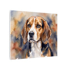 Beagle Watercolor canvas print by Tritan, side
