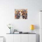 Beagle Watercolor canvas print by Tritan, desk wall