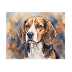 Beagle Watercolor canvas print by Tritan, front