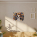 Beagle Watercolor canvas print by Tritan, sofa wall