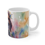 Beagle Watercolor ceramic mug by Tritan, right handle